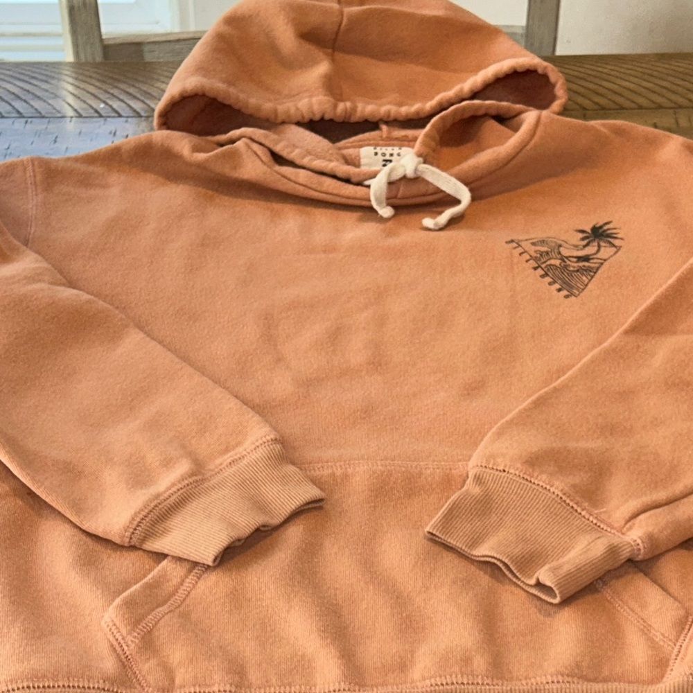 Billabong Peach Hoodie with Black Logo - Picture 5 of 16